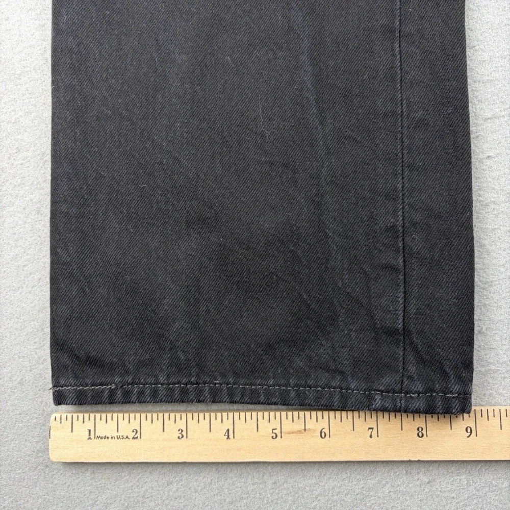 Levi's 501 Jeans Men's 40x34 Fits 40x33 Black Straight Leg Denim